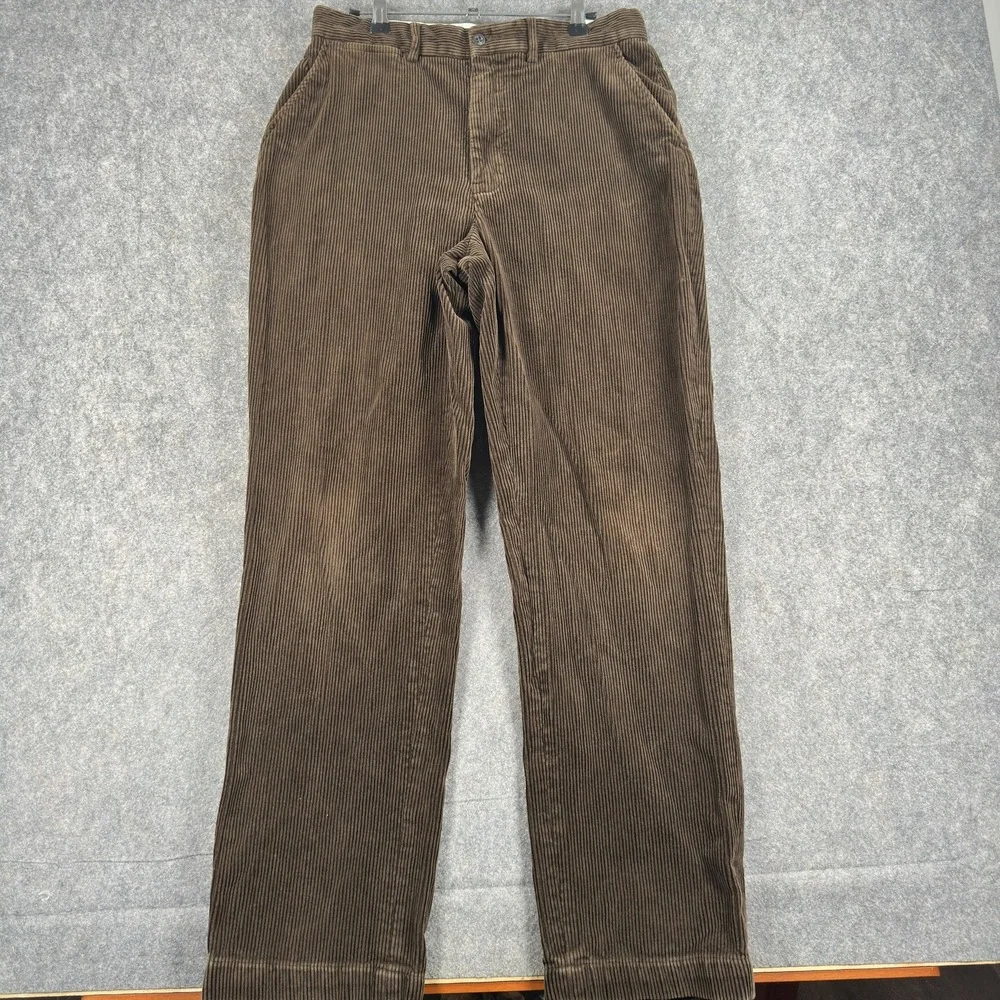 Polo Ralph Lauren Pants Mens 30x30 (Tag 32x32) Brown Corduroy Chino Regular Fit